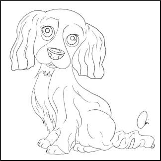 Coloriage de l'album 'Chien comme chat'