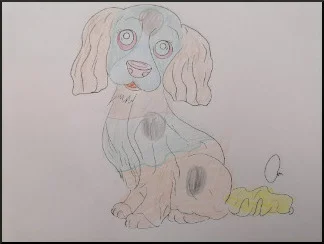 dessin à colorier de 'chien comme chat'