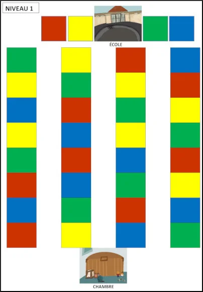 Je lis et je joue : Jeu de société 'Qui arrivera en premier à l'école ?' (niveau PS) de l'histoire 'La rentrée des doudous'